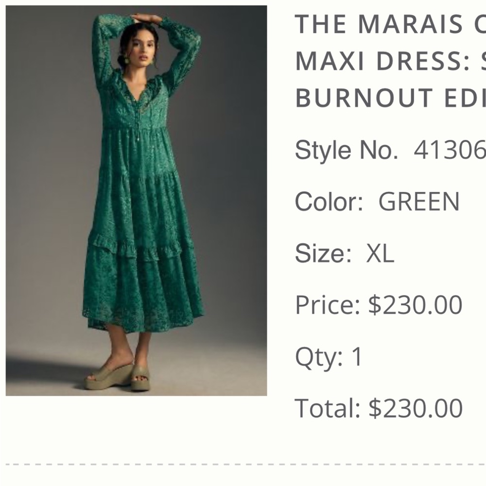 Anthropologie: MARAIS CHIFFON MAXI DRESS